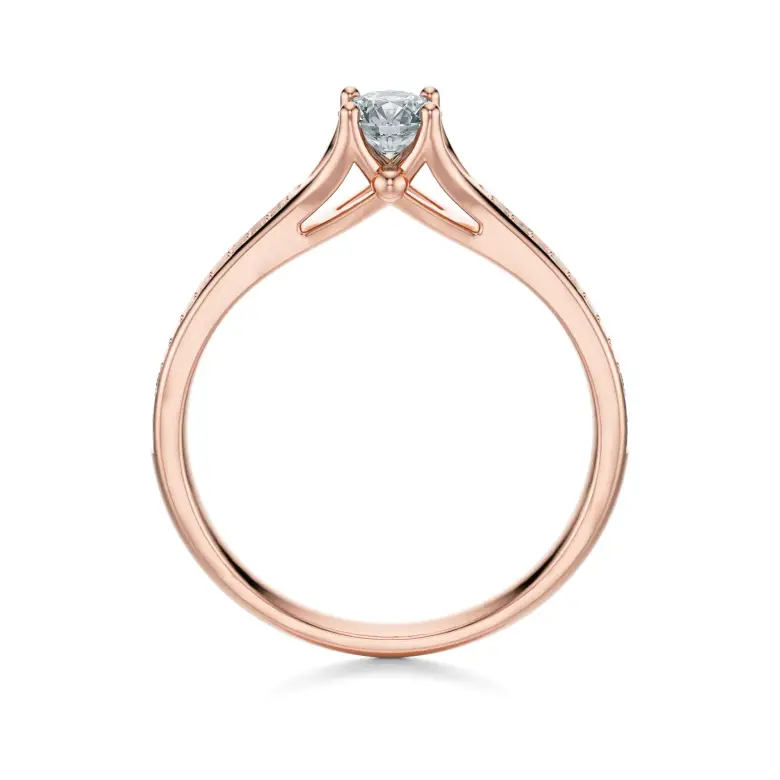 Pierścionek z różowego złota z diamentami AJPZ_122